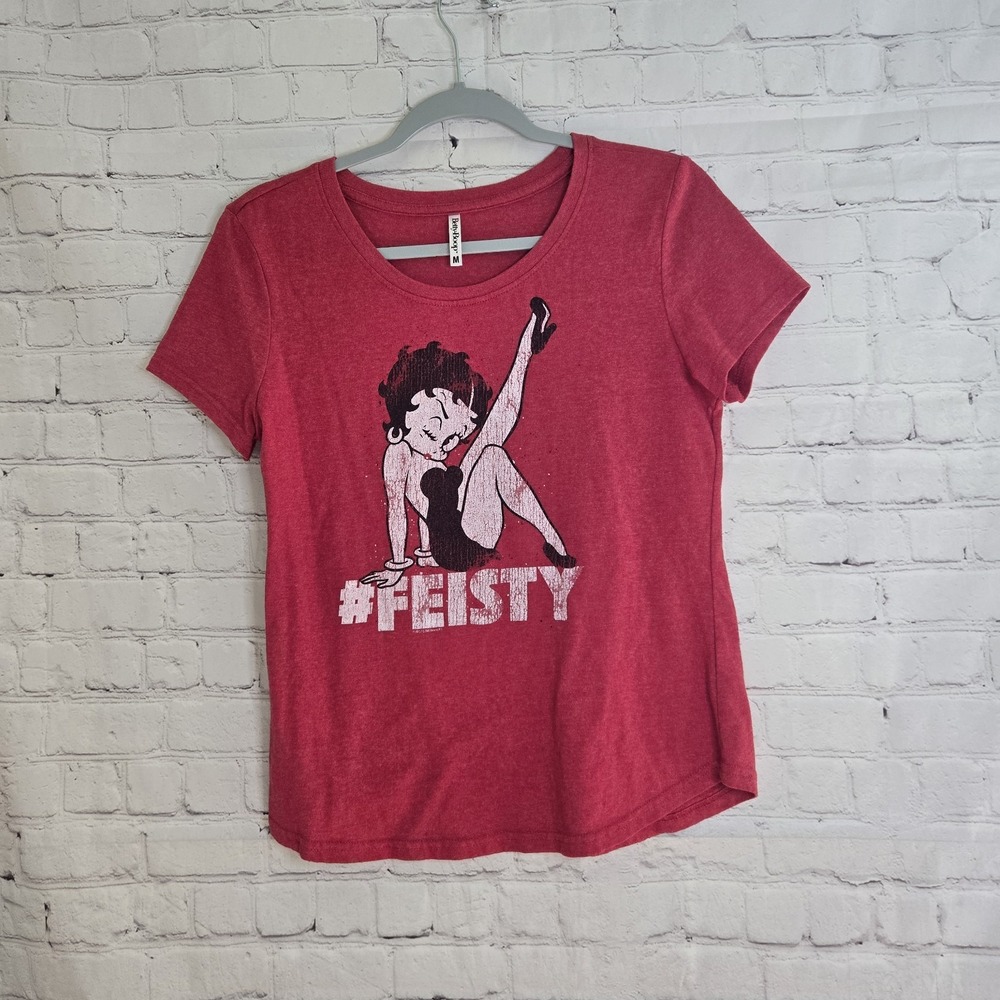Womens Betty Boop Baby T Shirt #fiesty Size Medium